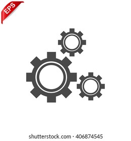 settings icon, vector tools symbol, isolated cog sign 