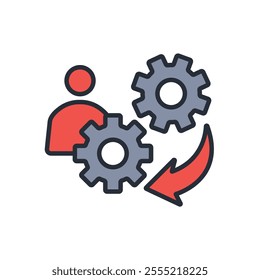 settings icon. vector.Editable stroke.linear style sign for use web design,logo.Symbol illustration.