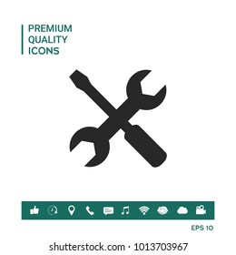 Settings icon - wrench and screwdriver