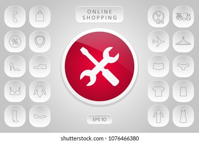 Settings icon - wrench and screwdriver