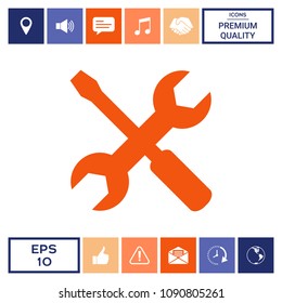 Settings icon - wrench and screwdriver