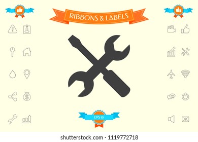 Settings icon - wrench and screwdriver