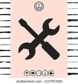 Settings icon - wrench and screwdriver