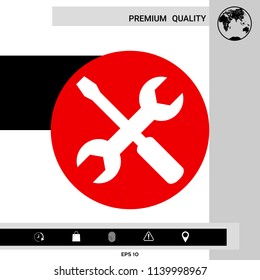 Settings icon - wrench and screwdriver