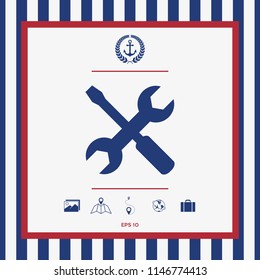 Settings icon - wrench and screwdriver