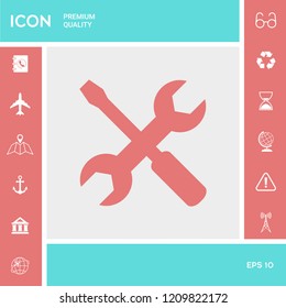 Settings icon - wrench and screwdriver