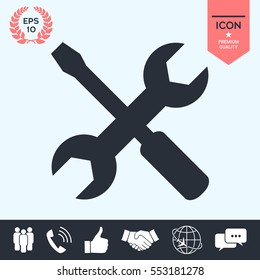 Settings icon - wrench and screwdriver