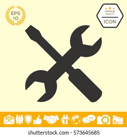 Settings icon - wrench and screwdriver