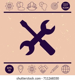 Settings icon - wrench and screwdriver