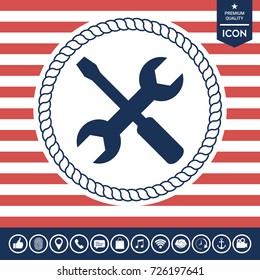 Settings icon - wrench and screwdriver
