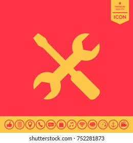 Settings icon - wrench and screwdriver