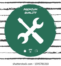 Settings icon - wrench and screwdriver. Graphic elements for your design