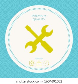 Settings icon - wrench and screwdriver. Graphic elements for your design