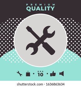 Settings icon - wrench and screwdriver. Graphic elements for your design