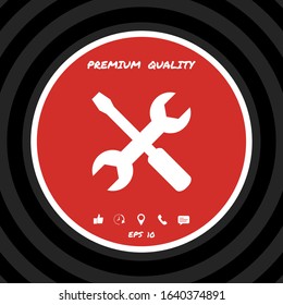 Settings icon - wrench and screwdriver. Graphic elements for your design