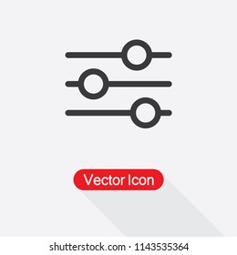 Settings Icon,Equalizer Icon Vector Illustration Eps10