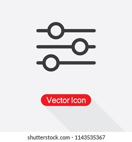 Settings Icon,Equalizer Icon Vector Illustration Eps10