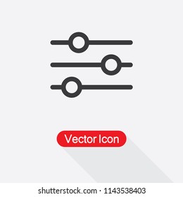 Settings Icon,Equalizer Icon Vector Illustration Eps10