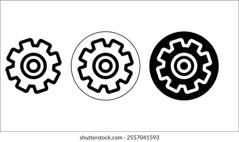 SETTINGS ICONS SET,VECTOR ILLUSTRTION IN BLACK COLOR 