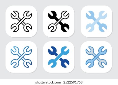 Iconos de Configuraciones con varios estilos de diseño