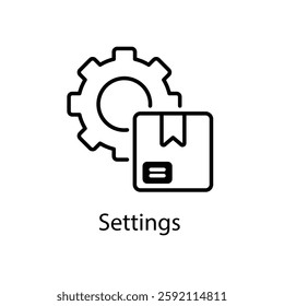 Settings icons vector stock illustration.