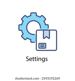 Settings icons vector stock illustration.