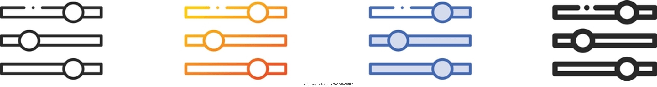 settings icon.Thin Linear, Gradient, Blue Stroke and bold Style Design Isolated On White Background