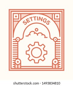 SETTINGS AND ILLUSTRATION ICON CONCEPT