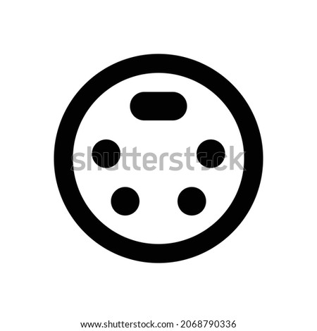 settings input svideo Icon. Flat style design isolated on white background. Vector illustration