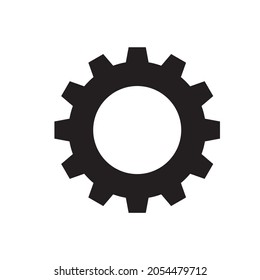 Settings isolated flat vector icon. Gear symbol. Vector gear tool or button for web application or UI.
