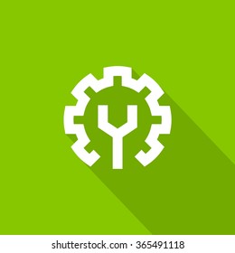 Settings isolated minimal single flat linear icon for application and web. Properties line vector icon for websites and mobile minimalistic flat design.