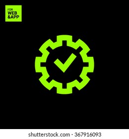 Settings isolated minimal single flat linear icon for application and web. Properties line vector icon for websites and mobile minimalistic flat design.