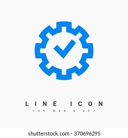Settings isolated minimal single flat linear icon for application and web. Properties line vector icon for websites and mobile minimalistic flat design.