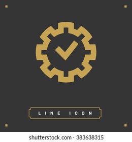 Settings isolated minimal single flat linear icon for application and web. Properties line vector icon for websites and mobile minimalistic flat design.