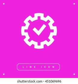 Settings isolated minimal single flat linear icon for application and web. Properties line vector icon for websites and mobile minimalistic flat design.