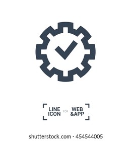 Settings isolated minimal single flat linear icon for application and web. Properties line vector icon for websites and mobile minimalistic flat design.