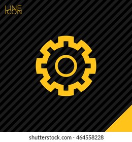 Settings isolated minimal single flat linear icon for application and web. Properties line vector icon for websites and mobile minimalistic flat design.