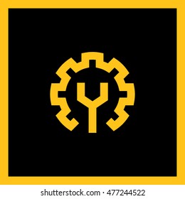 Settings isolated minimal single flat linear icon for application and web. Properties line vector icon for websites and mobile minimalistic flat design.
