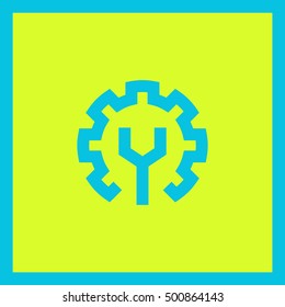 Settings isolated minimal single flat linear icon for application and web. Properties line vector icon for websites and mobile minimalistic flat design.