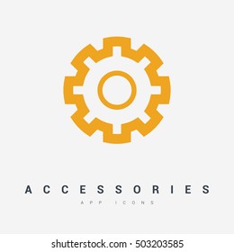 Settings isolated minimal single flat linear icon for application and web. Properties line vector icon for websites and mobile minimalistic flat design.