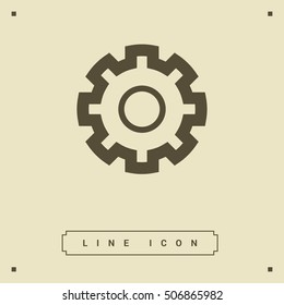Settings isolated minimal single flat linear icon for application and web. Properties line vector icon for websites and mobile minimalistic flat design.