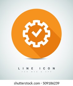 Settings isolated minimal single flat linear icon for application and web. Properties line vector icon for websites and mobile minimalistic flat design.