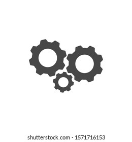 Settings isolated vector icon. Gear symbol. vector icon Gear tool or button for web application or UI. vector icon Trendy flat style