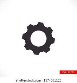 Settings isolated vector icon. Gear symbol. vector icon Gear tool or button for web application or UI. vector icon Trendy flat style