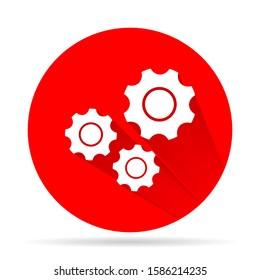 Settings isolated vector icon. Gear symbol. vector icon Gear tool or button for web application or UI. vector icon Trendy flat style