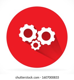 Settings isolated vector icon. Gear symbol. vector icon Gear tool or button for web application or UI. vector icon Trendy flat style