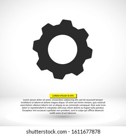 Settings isolated vector icon. Gear symbol. vector icon Gear tool or button for web application or UI. vector icon Trendy flat style