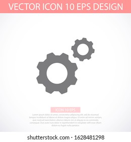 Settings isolated vector icon. Gear symbol. vector icon Gear tool or button for web application or UI. vector icon Trendy flat style