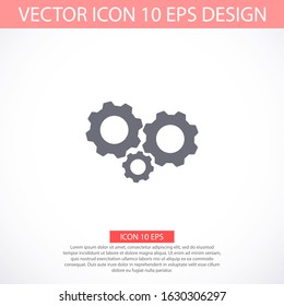 Settings isolated vector icon. Gear symbol. vector icon Gear tool or button for web application or UI. vector icon Trendy flat style