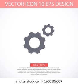 Settings isolated vector icon. Gear symbol. vector icon Gear tool or button for web application or UI. vector icon Trendy flat style